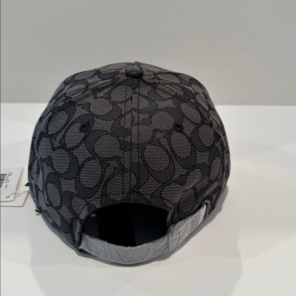 NWT Coach Men’s Monogram Canvas & Leather Cap with Leather adjustable back. - Picture 4 of 9